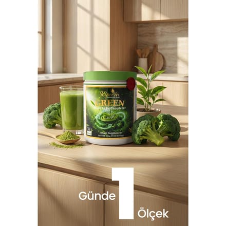 Kiperin Vert | Détox | Spiruline, Thé Vert, Extrait de Brocoli, Prébiotique (Inuline) | 30 jours 1 PC