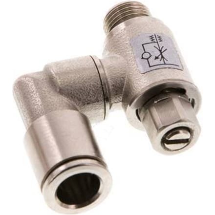 Draaibaar Regelventiel 8 mm - G1/8'' Regeling-Uit Messing Sleufschroef