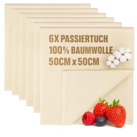 6x Herbruikbare Bakkerslinnen en Kaasdoeken van 100% Katoen - Hoge Scheurvastheid voor Deegbereiding