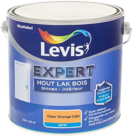 Levis - Expert Hout Lak Binnen Satin Mix - Clear Orange C60 - Mengverf - 2,5 L