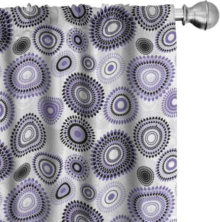 ABAKUHAUS – Gordijnen 2x75x175 cm – Microvezel, Halfschaduw, Digitaal Print