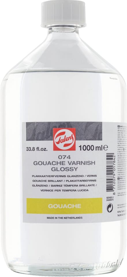 Talens Plakkaatverfvernis glanzend voor Olieverf 1000mL 074