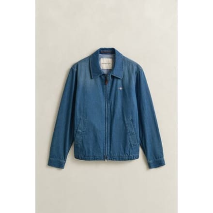 Gant Jack Denim Indigo Windcheater Semi Light Blue / male