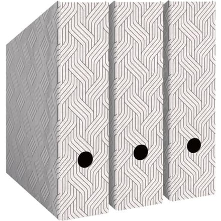 Leitz VON 6157-00-01 Tijdschriftencassette DIN A4 Wit Karton (dun) 3 stuk(s)