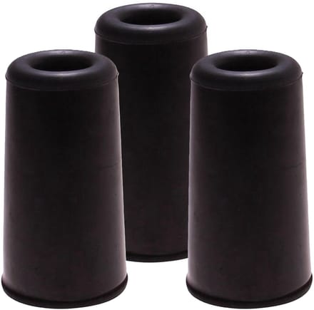 Benson Deurbuffers / deurstoppers - 3x - zwart - rubber - 75 x 40 mm - deurstop