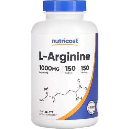 Nutricost, l-arginine, 1.000 mg, 150 tabletten