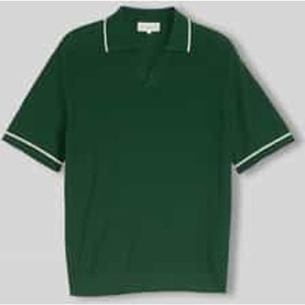 regular fit poloshirt van puur katoen in brei-look