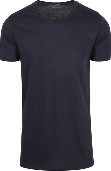 Slater 2-pack T-shirt Basic Extra Lang V-neck Donkerblauw (navy) - Maat L - Heren - Extra lange T-shirts