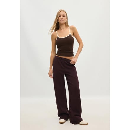 Stradivarius Wide-leg joggingbroek  Donkerpurper M