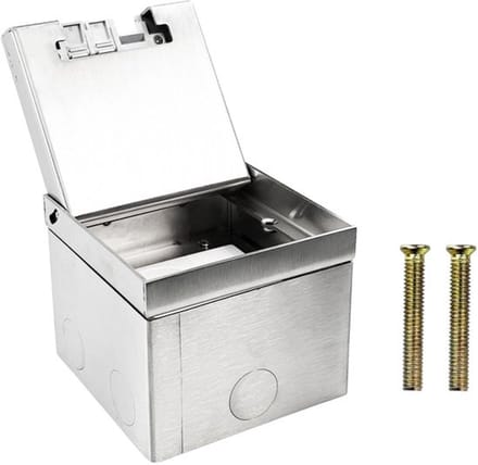 Allecto - Vloersocket - Vloerdoos - Waterdicht - Zilver - Stopcontact