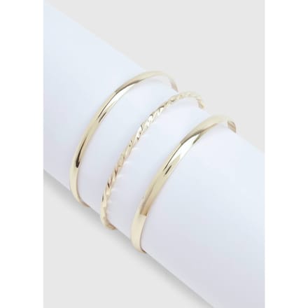 boohoo Dames Gouden Slanke Armbanden 3 Pack