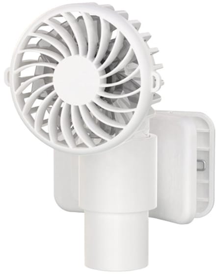 Nekventilator - Draagbare Ventilator - Nek Ventilator -Handventilator Mini Ventilator Ventilator met Clip - 3 Standen - Borstelloze Motor - 7 Bladen - Wit