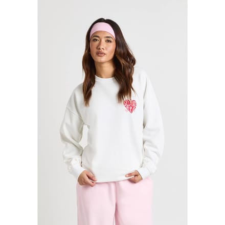 boohoo Dames Bedrukte Oversized Sweatshirt Self Care Era | Wit | Maat: Medium