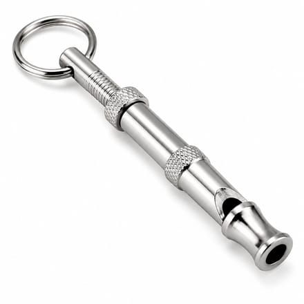 Hondenfluit Zilverkleurig – Fluit voor Hondentraining – Met Sleutelring – Compact Trainingsfluitje – 1 Stuk