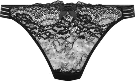 Hunkemöller Dames Lingerie String Sully - Zwart - maat XL