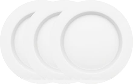 Juypal Bordenset - 8x - wit - kunststof - D26 cm - herbruikbaar - BPA-vrij