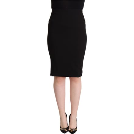 Pencil Rok Knie Lang Stretch Wol