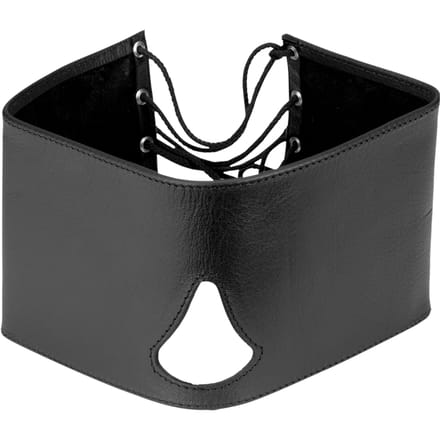 Rimba - Leren Blinddoek Met Uitsparing Voor Neus - Zwart