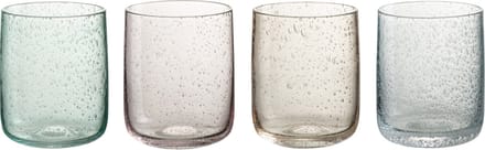 J-Line glas Yones - glas - mix - 4 stuks