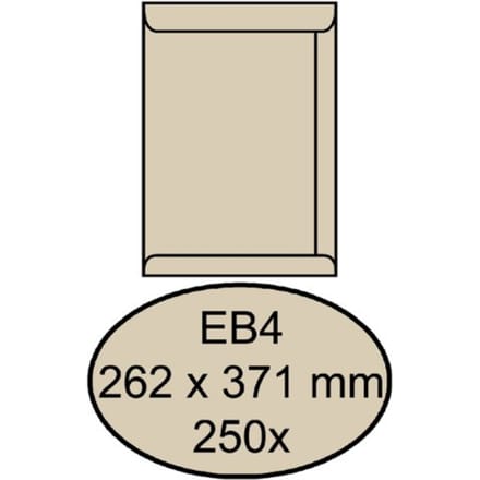 Envelop Quantore akte EB4 262x371mm cremekraft 250 stuks