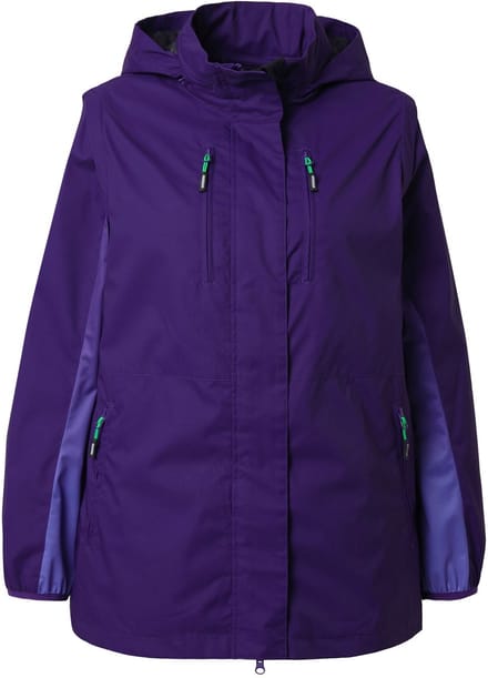 Ulla Popken - Dames - 2-in-1 functioneel jack waterdicht afneembare mouwen - Lelie - Maat 46+