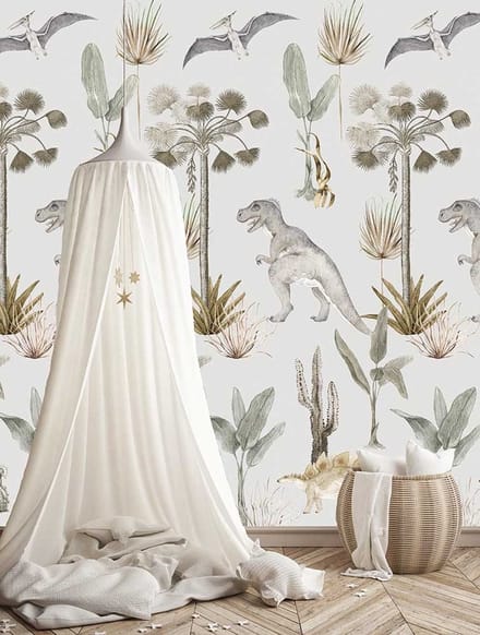 INGK Kinderbehang - Dino Parc, Gray