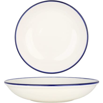 Rinart Diepbord - Blue Edge - Porselein - 20 cm (650cc) - set van 6