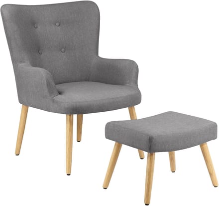 Coco-Fauteuil - Lichtgrijs Stof