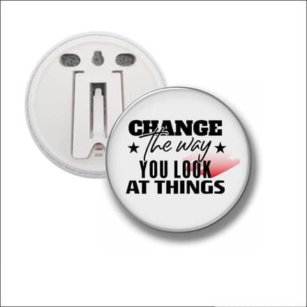 Button Met Clip 58 MM - Change The Way You Look At Things