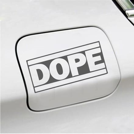 Bumpersticker - Dope - 7,4 X 14,8 - Antraciet