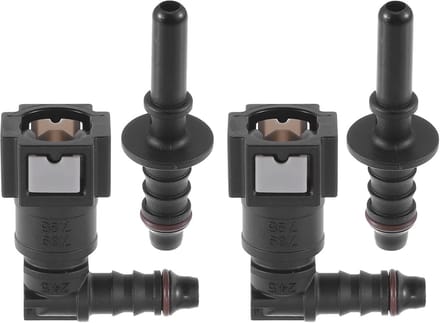 90 Graden Auto Brandstofslang Snelle Ontkoppeling Connector Set van 2