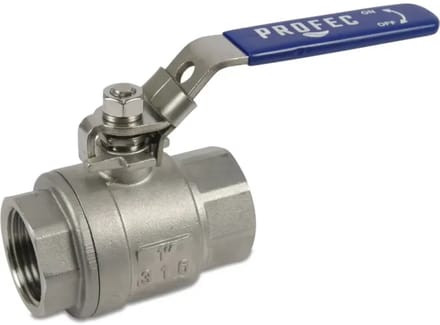 RVS Kogelkraan - 1 1/2 inch - Waterafsluiter tot 64 bar