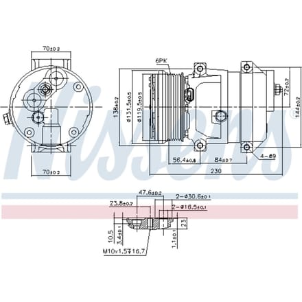 Compressor airconditioning NISSENS 890050