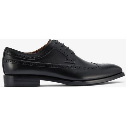 Banstead Tip Zwarte Leren Schoenen