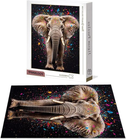 Houten Puzzel - Volwassen Puzzel - Ontspanning Thuis - Genummerde Achterkant - 1000 Stukjes - Multicolor