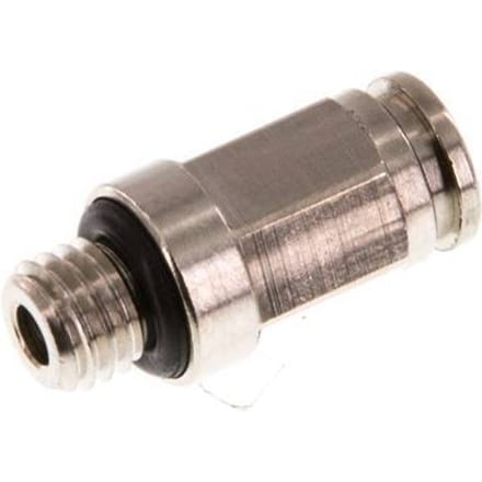 4mm x M 7 Messing Insteekfitting buitendraad NBR [5 Stuks]