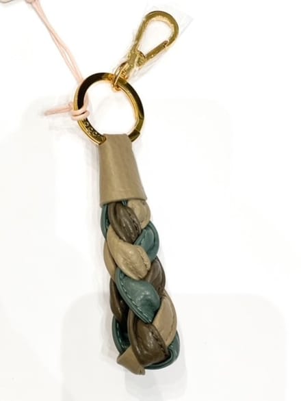 COCCINELLE BOHEME MULTICOLOR CHARM BOHEME MULTI WARM TAUPE LEDER SLEUTELHANGER
