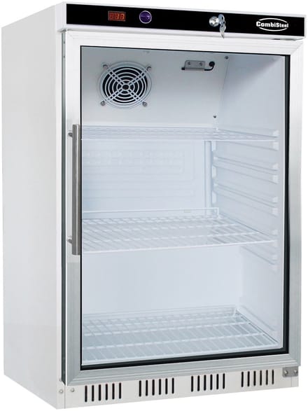 Combisteel Koelkast 1 Glasdeur 130 Liter Wit - Horeca Koelkast