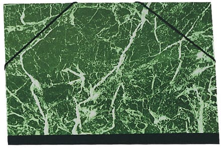 Exacompta Tekenmap gemarmerd vernist papier met elastieken 37x52 - 1/2 raisin - Groen - 635E
