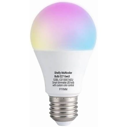 Multicolor Bulb E27 Gen3 LED-lamp, LED-dimmer Energielabel: F (A - G) WiFi, Bluetooth Shelly