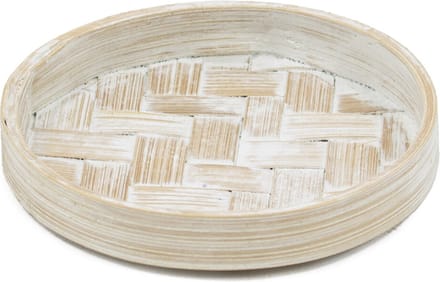 HomeBound by KY | Bamboo schaaltje whitewash | decoratieve schaal