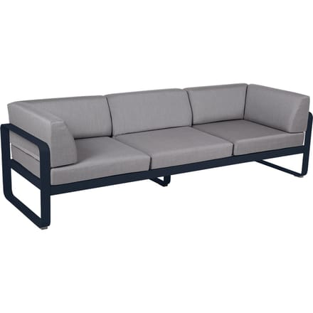 Fermob BELLEVIE club sofa 3 zits - 92 abyssblauw - 79 Flanelgrijs