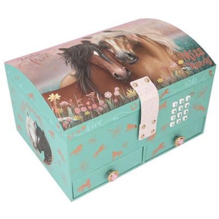 Miss Melody grote sieradendoos met code en geluid Opmaken en sieraden