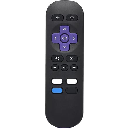 Télécommande de lecteur multimédia en streaming, contrôleur intelligent IR sans fil de remplacement pour Roku 1 2 3 4 LT noir