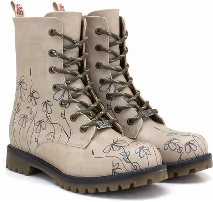 GOBY Lovely Daisies Laarzen – Damesboots – Handgemaakt – Premium Kwaliteit – Maat 36
