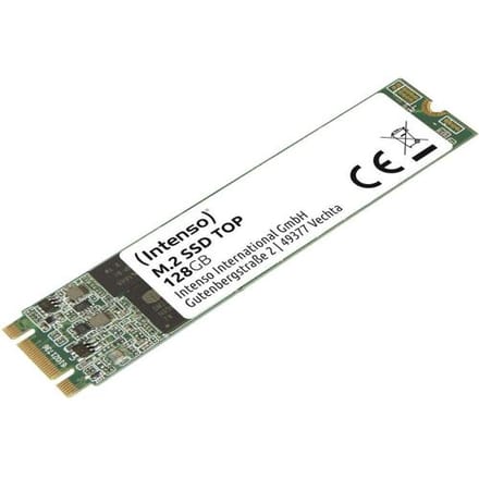 (Intenso) M.2 SSD SATA III Top - Interne SSD - 2280 - SATA III - 128GB - 550MB/s (3832430)