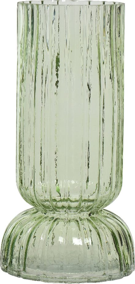Decoris vaas/bloemenvaas - glas - D13 x H26 cm - lichtgroen