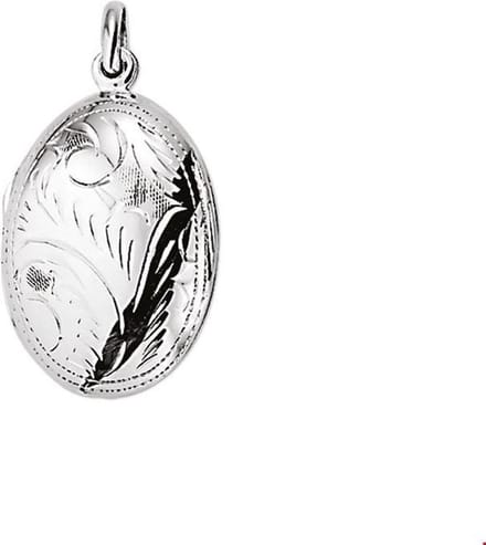 medaillon gravure zilver gerhodineerd