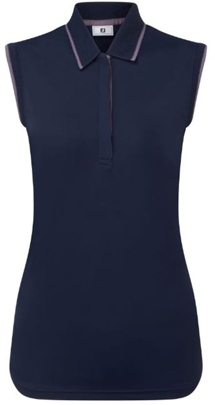 Footjoy Mouwloze Pique Polo Dames Navy