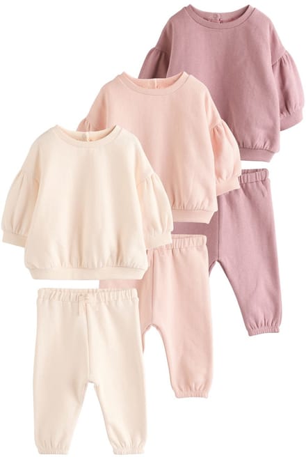 Next - Meisjes - Baby sweatshirt en joggingbroek 6 -delige set - Roze